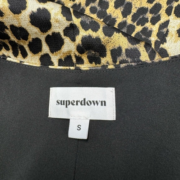 NWT REVOLVE SUPERDOWN Hannah Tie Front Romper Leopard S - Picture 8 of 10